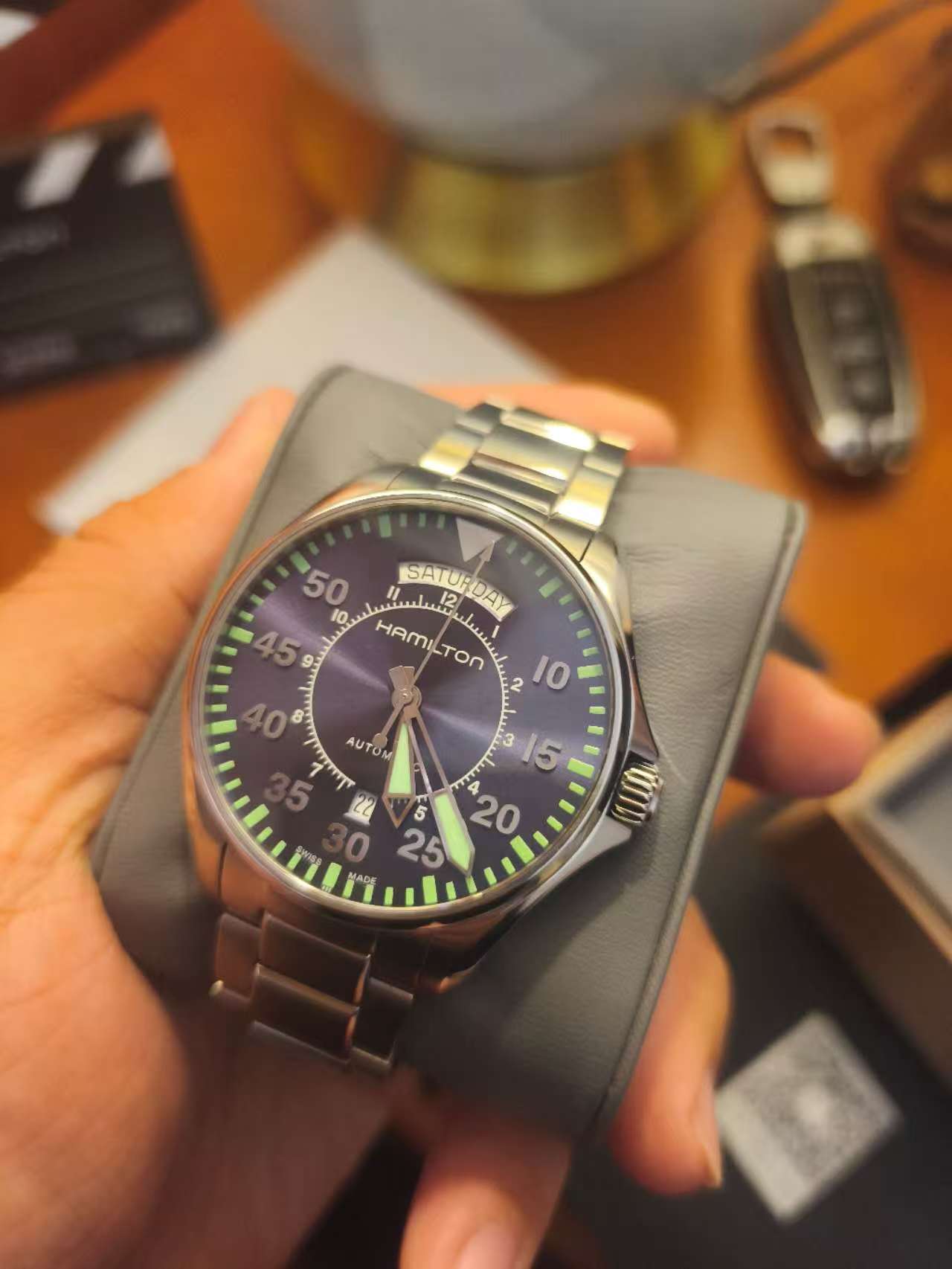 Hamilton Khaki Aviation Pilot Watch H40 42mm 80 Hours Power Ref.H646150 476-2400 Full Set