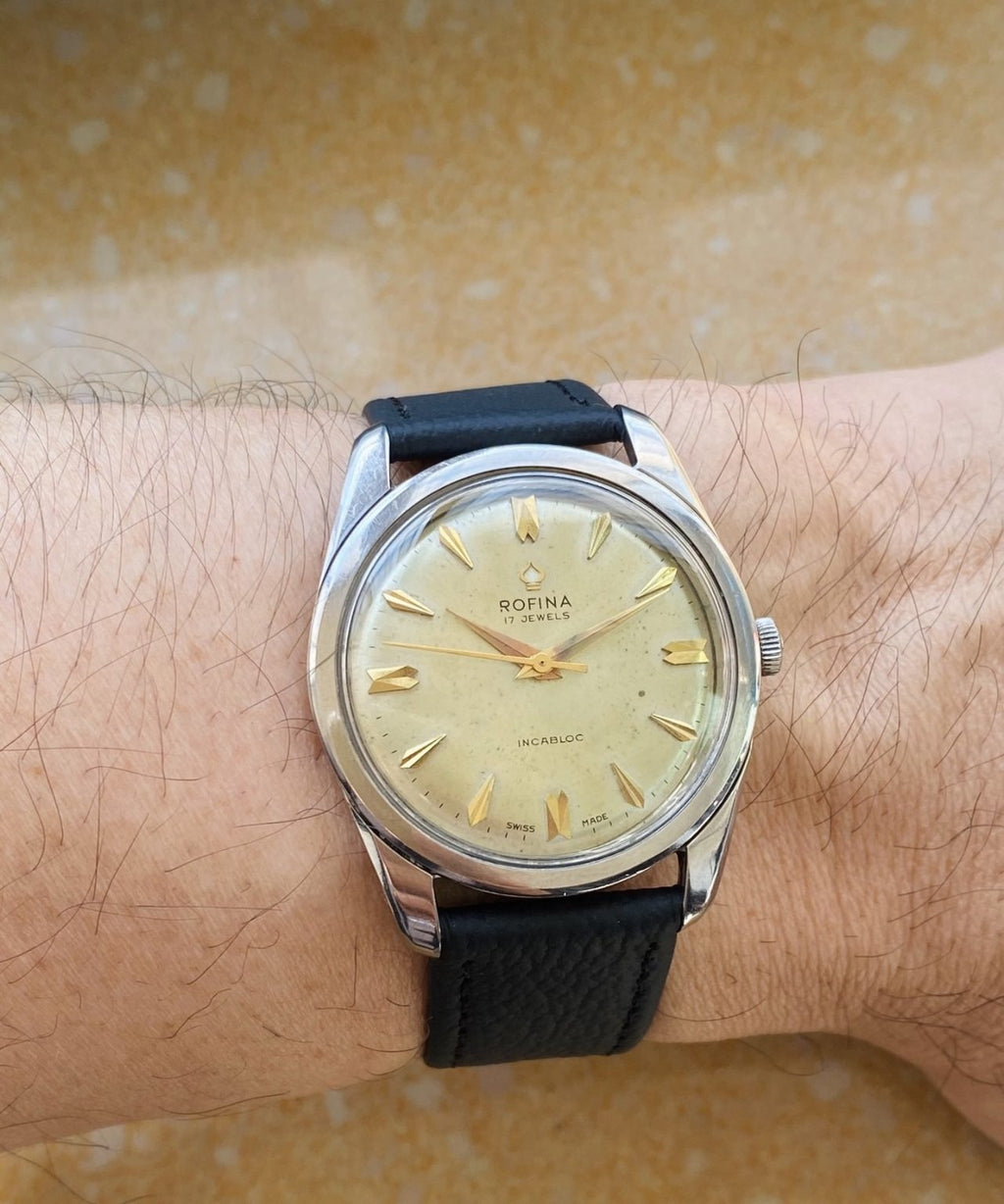 Rofina Vintage Manual Winding Swiss Watch 35mm 17 Jewels 012-0160