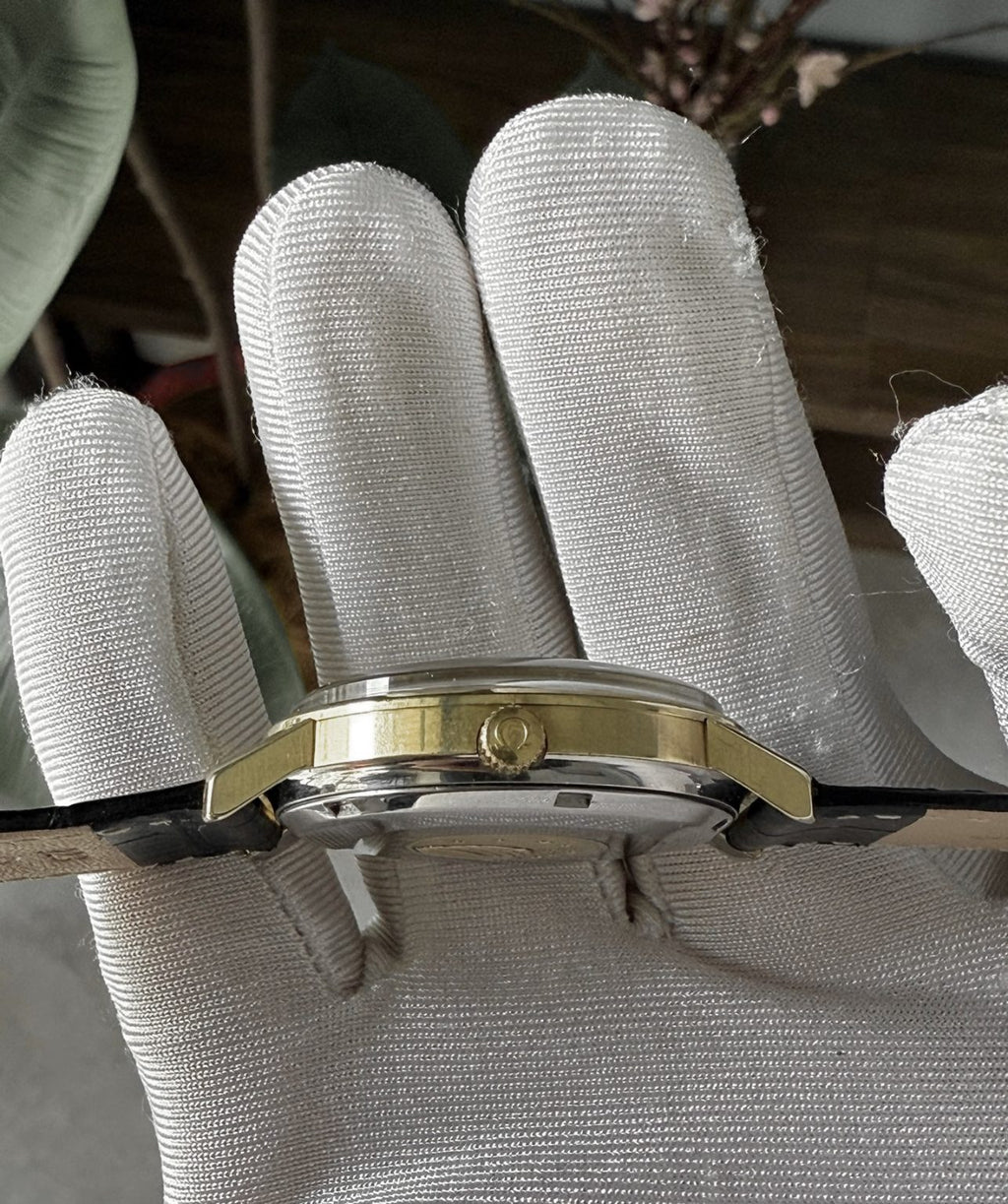 Omega Gold Plated Constellation Day Date Automatic Watch 35mm Cal.751 016-6300