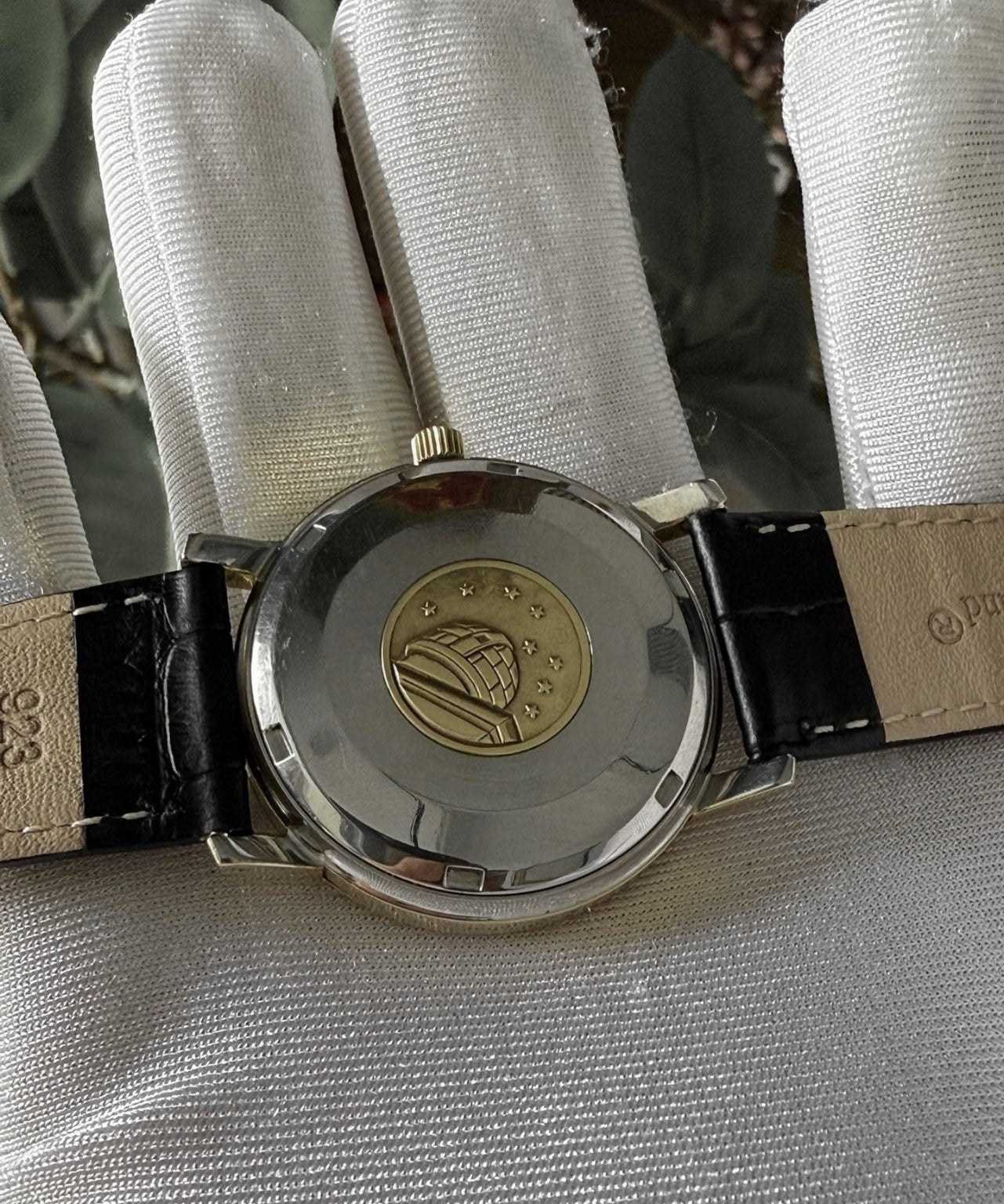 Omega Gold Plated Constellation Day Date Automatic Watch 35mm Cal.751 016-6300