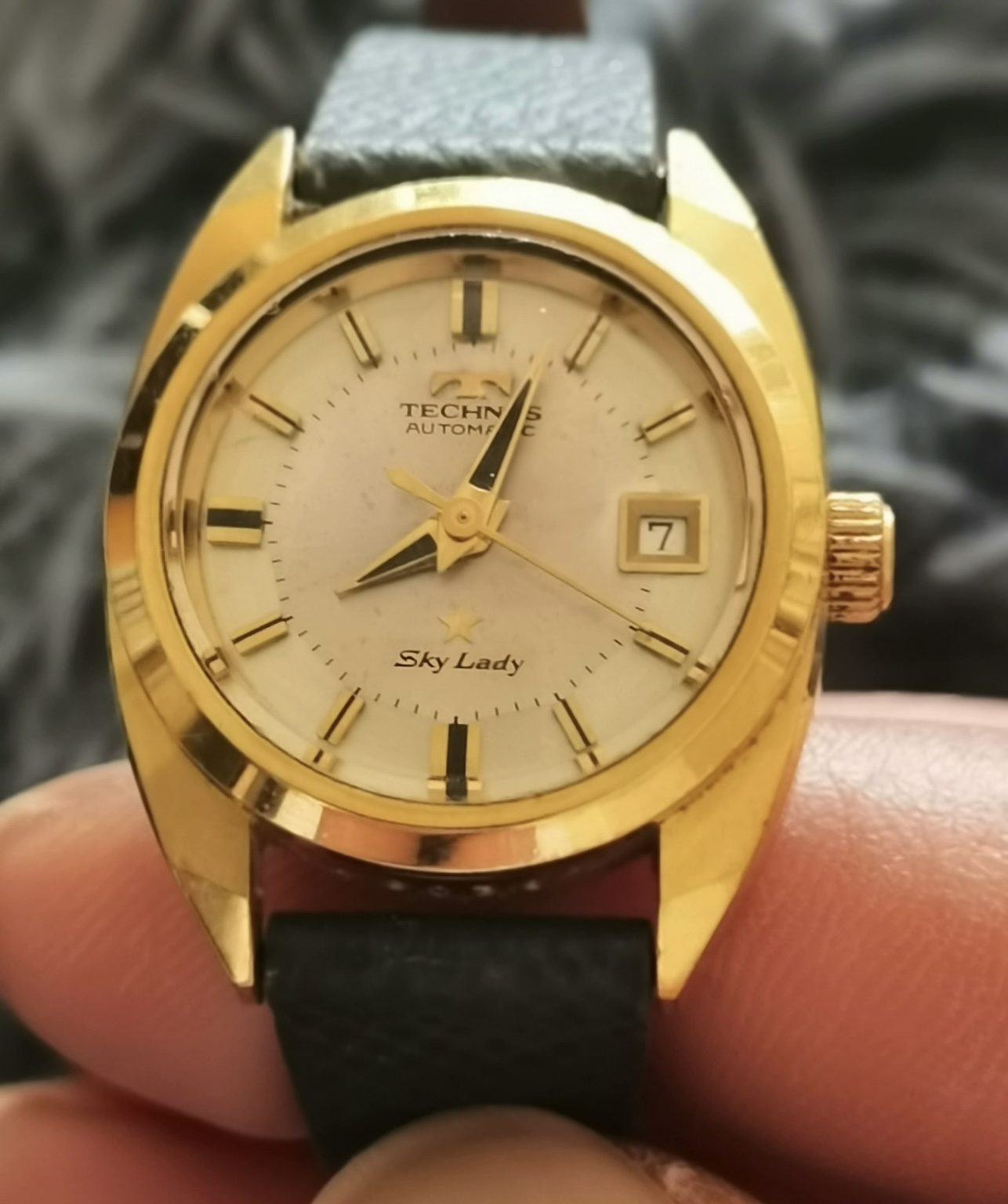 Technos Automatic Swiss Gold Plated Lady's Watch 24mm 033-0800