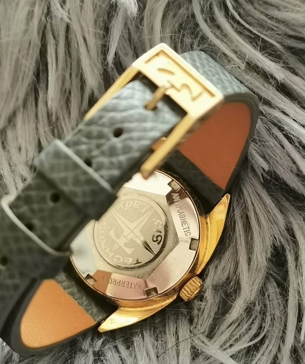 Technos Automatic Swiss Gold Plated Lady's Watch 24mm 033-0800