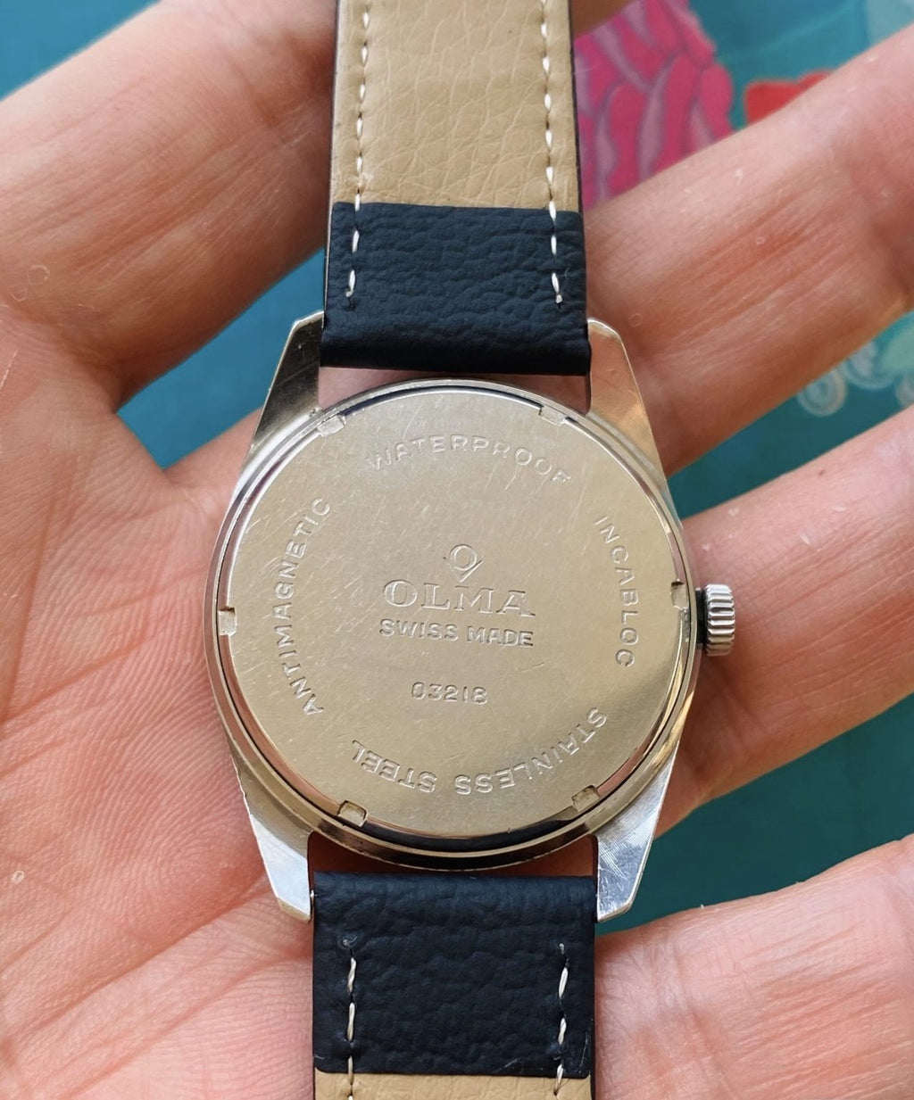 OLMA Vintage Manual-Winding Mens' Swiss Watch 34mm ETA2750 SKU.038-0180