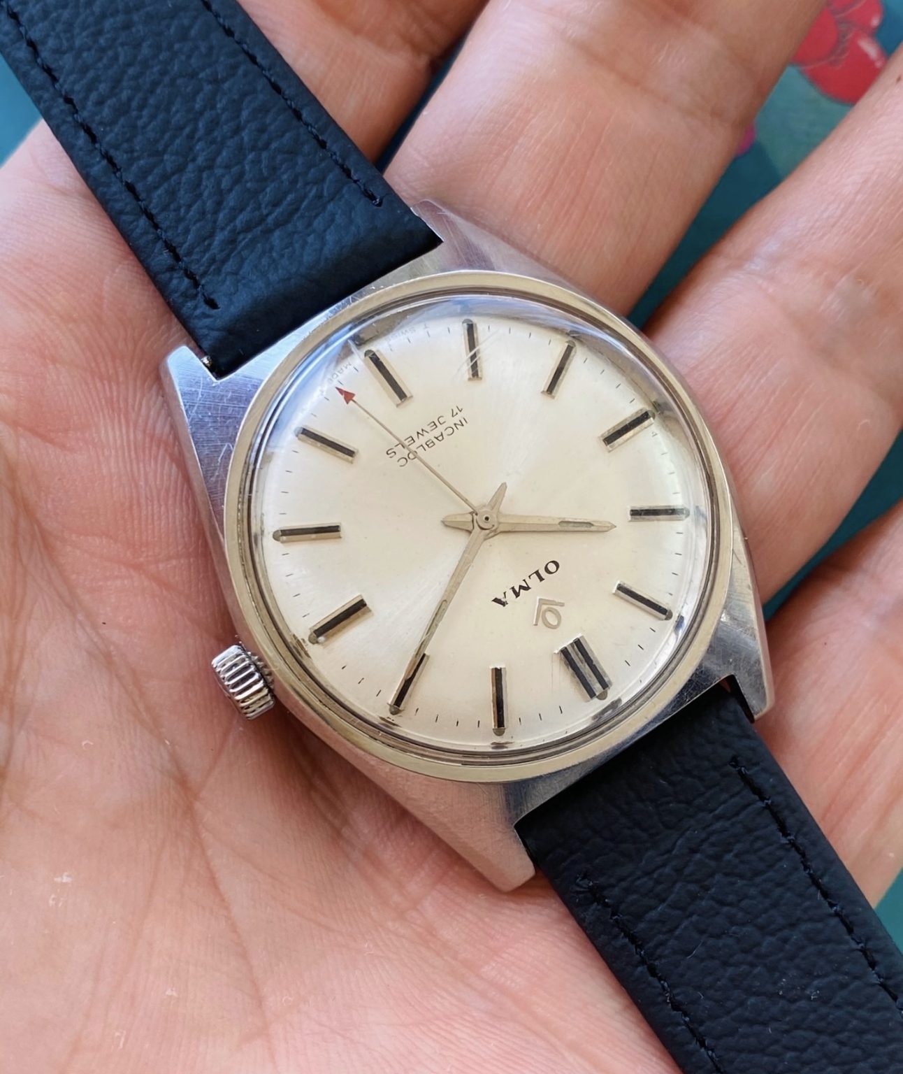 OLMA Vintage Manual-Winding Mens' Swiss Watch 36mm 17 Jewels SKU.042-0160