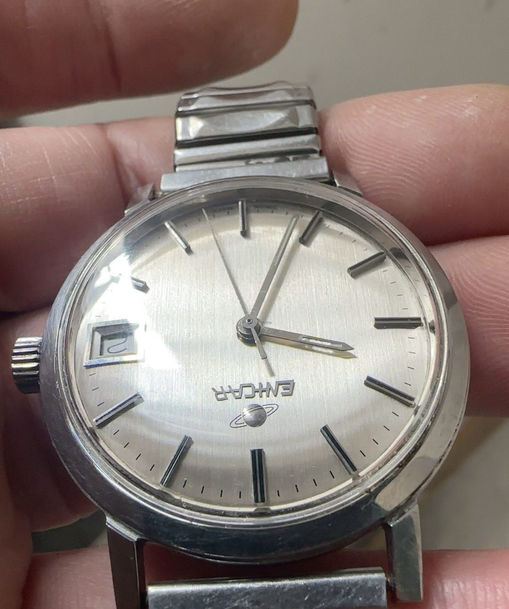 Swiss Made Vintage Enicar Manual Wind Watch Cal.AR161 35mm 17 Jewels 044-0280