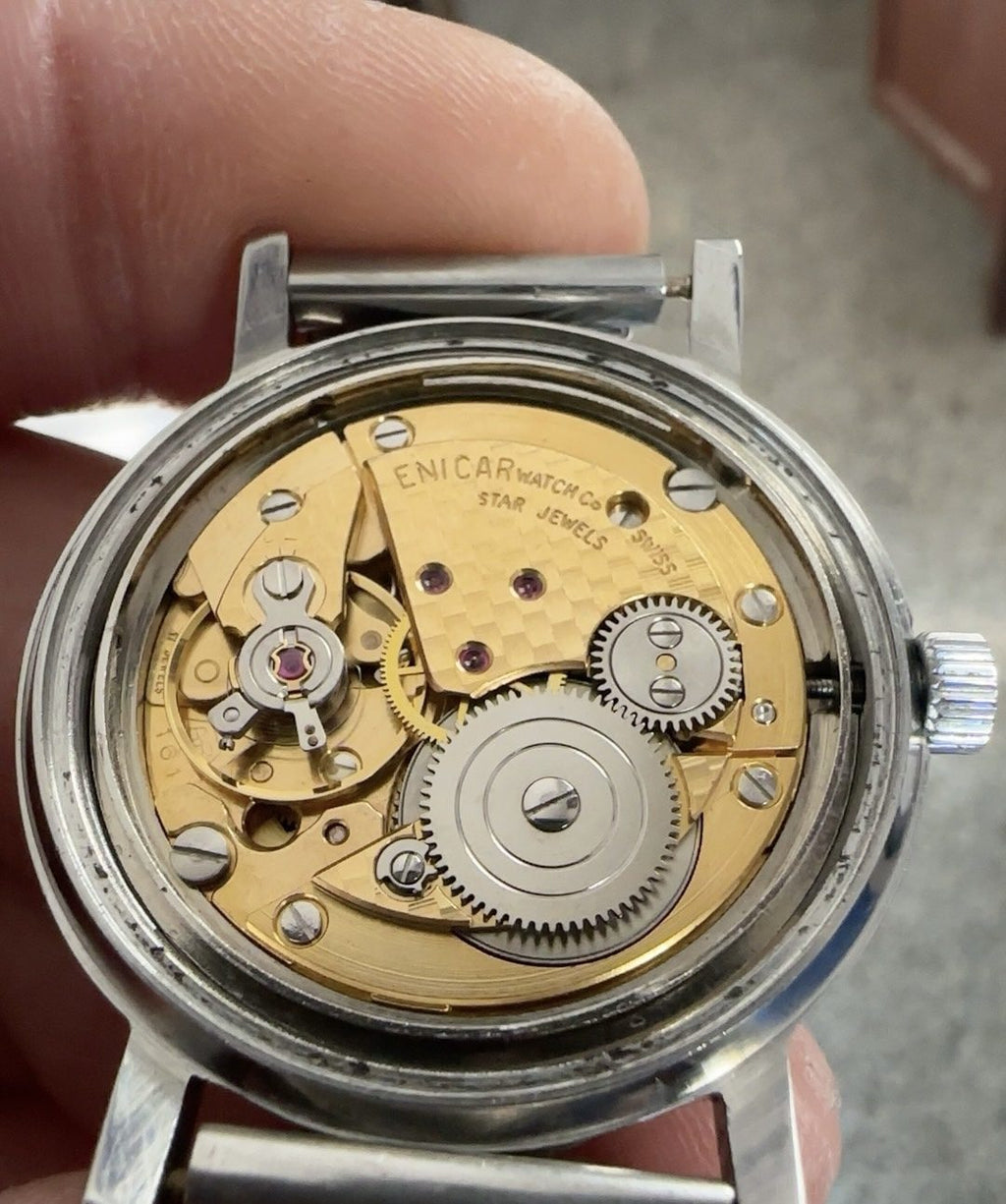Swiss Made Vintage Enicar Manual Wind Watch Cal.AR161 35mm 17 Jewels 044-0280