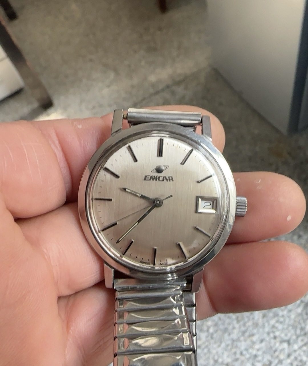 Swiss Made Vintage Enicar Manual Wind Watch Cal.AR161 35mm 17 Jewels 044-0280