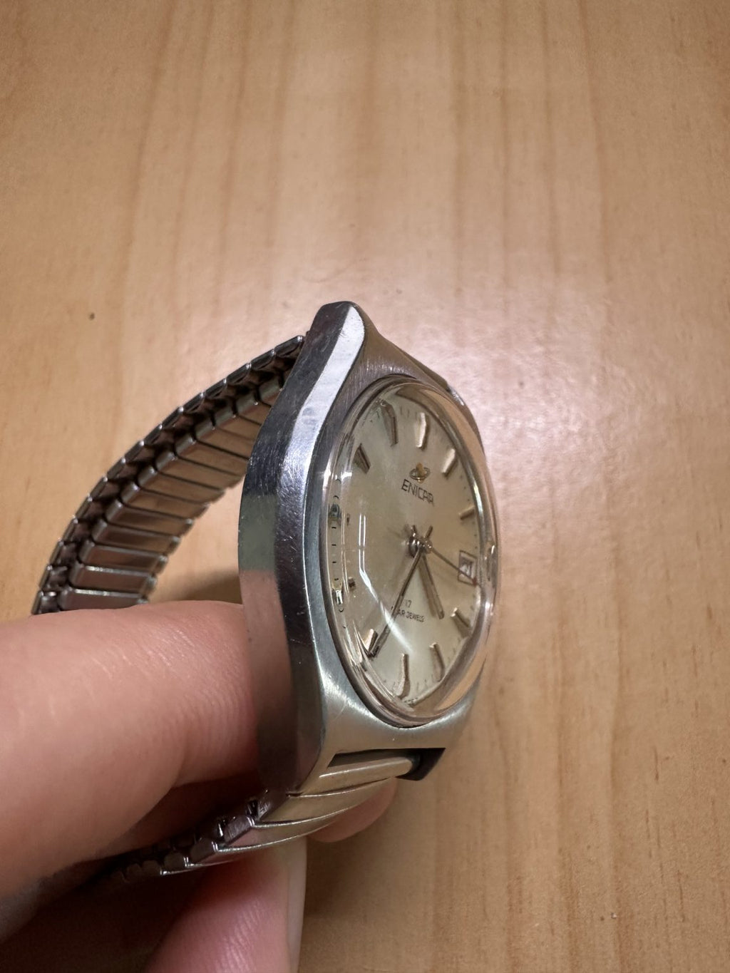 Swiss Vintage Enicar Ocean Pearl Manual Wind Watch 38mm Cal.AR-161 046-0300