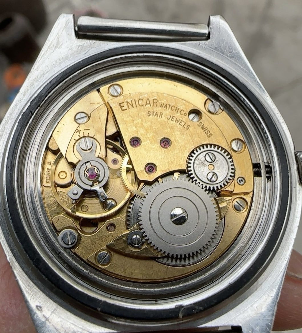 Swiss Vintage Enicar Ocean Pearl Manual Wind Watch 38mm Cal.AR-161 046-0300