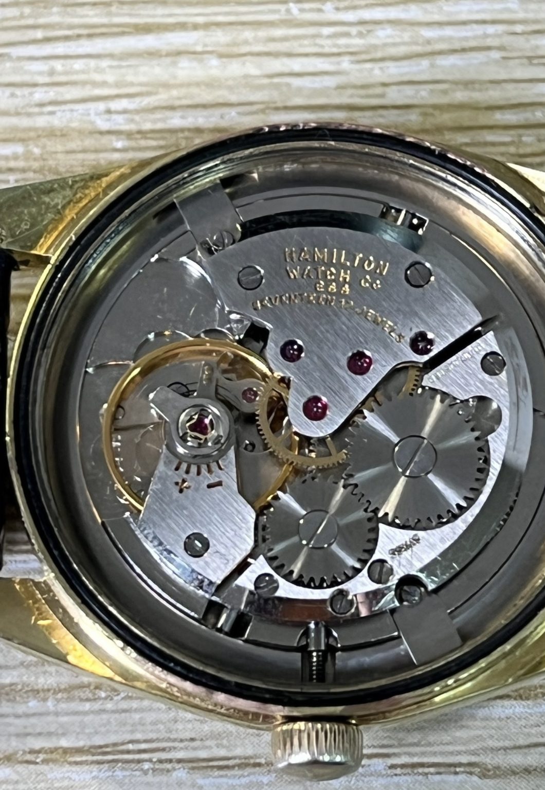 Swiss Made Vintage Hamilton Manual Wind Watch Cal.668 Sunburst Dial 048-0700