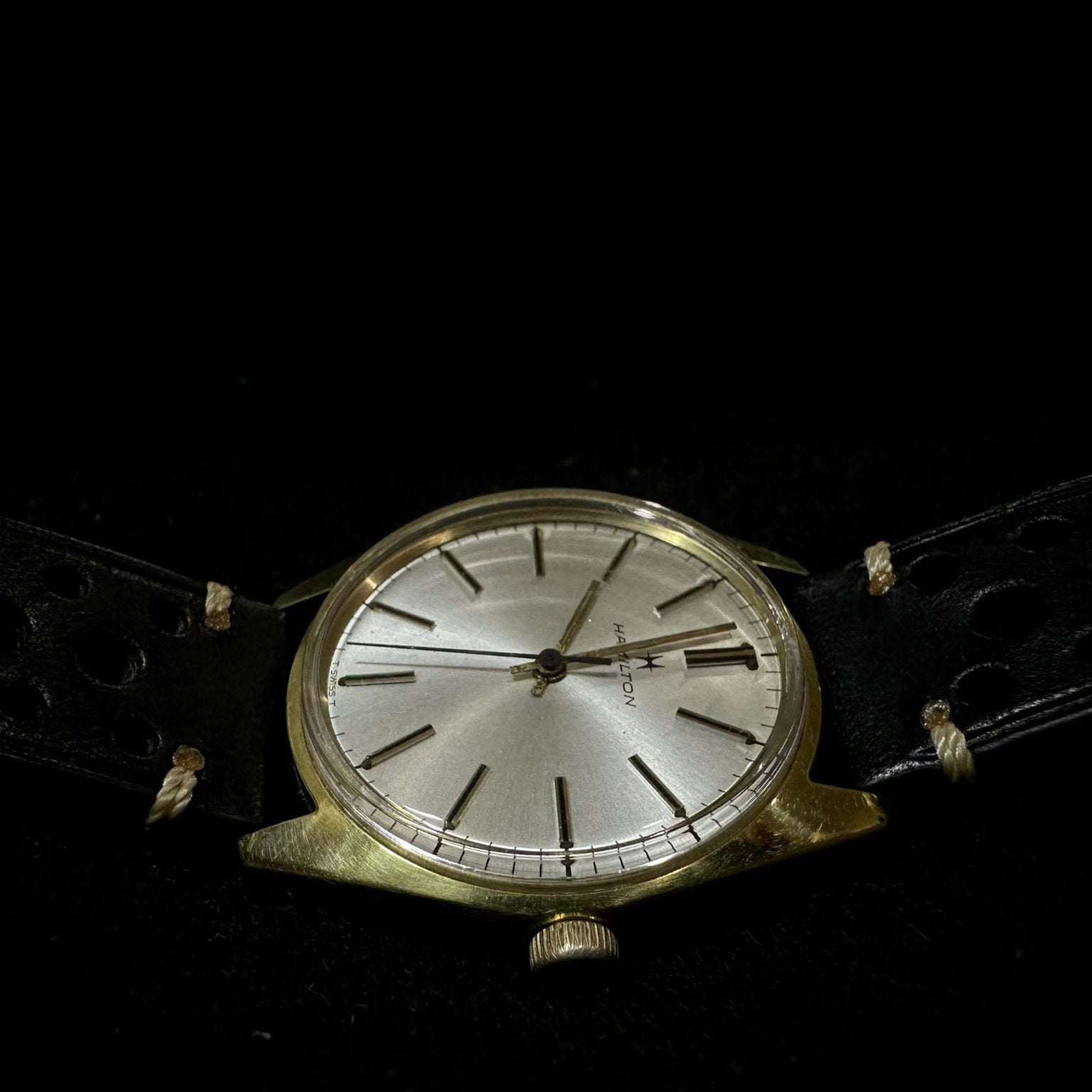 Swiss Made Vintage Hamilton Manual Wind Watch Cal.668 Sunburst Dial 048-0700