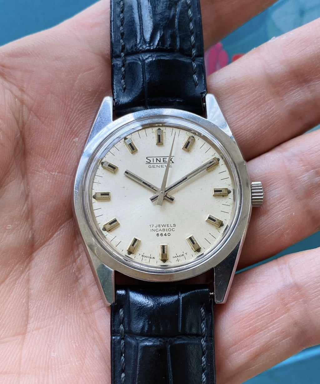 Swiss Vintage Sinex Genève Manual Wind Watch Ref.6640 36mm 17 Jewels 051-0120