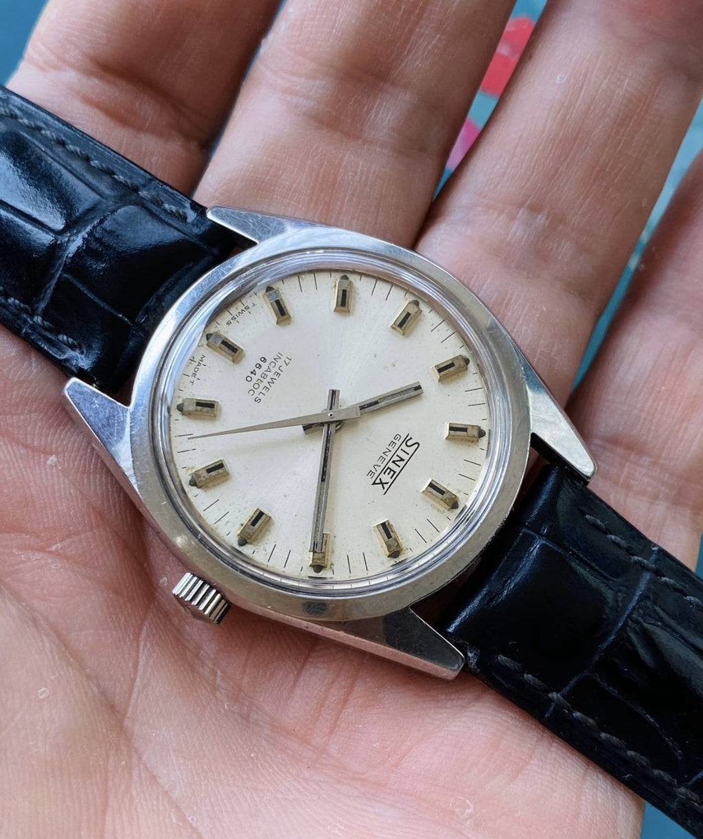 Swiss Vintage Sinex Genève Manual Wind Watch Ref.6640 36mm 17 Jewels 051-0120
