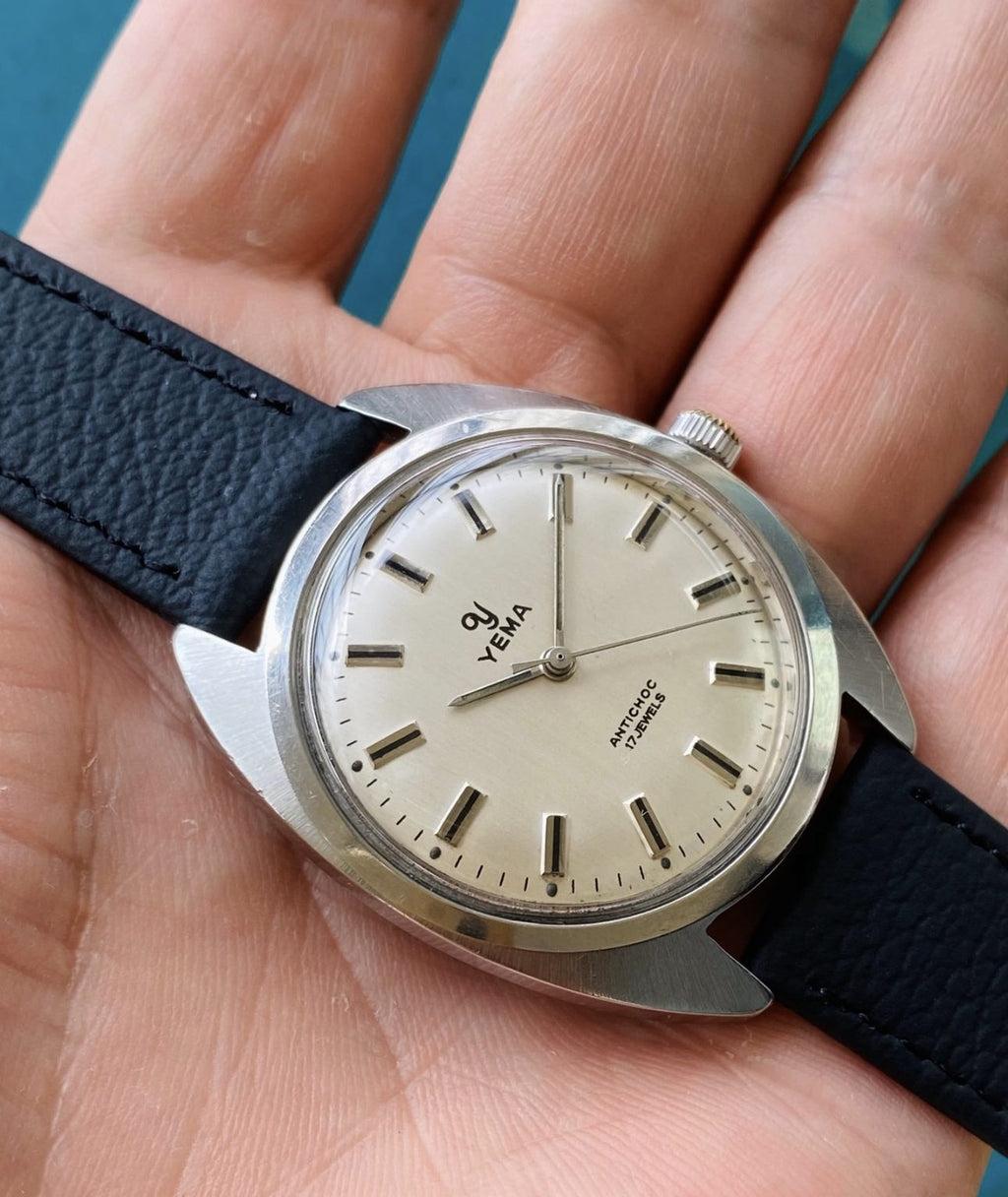 French Made YEMA Vintage Manual-Winding Mens' Watch 36mm 17 Jewels 053-0170