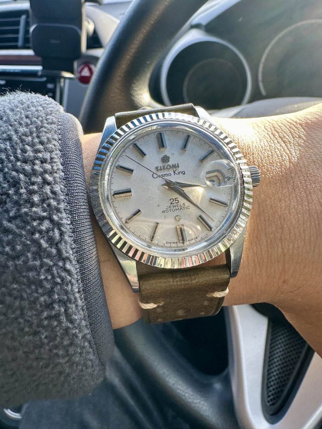 Titoni Cosmo King 707 ETA 2824-1 36mm 25 Jewels Swiss Automatic Watch 063-0920