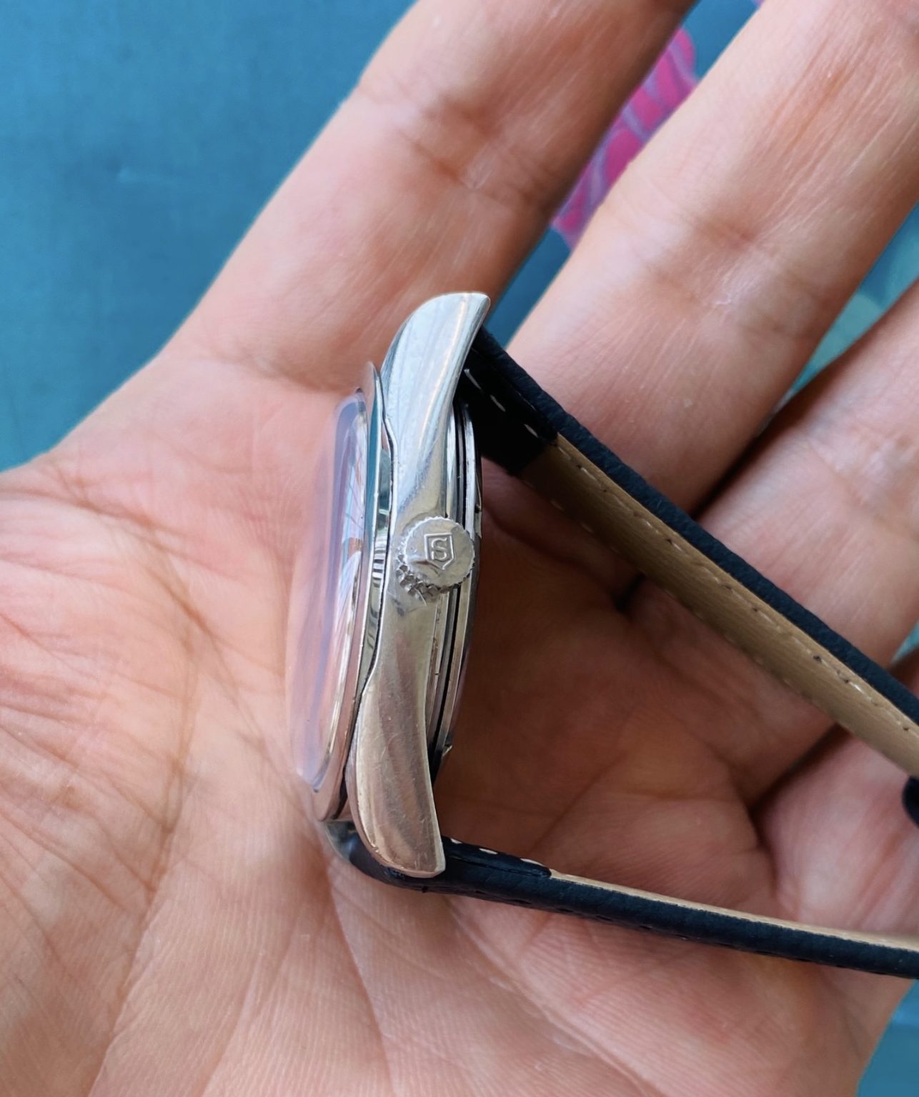 Vintage Swiss Sandoz Hand-Winding Watch ETA 2750 35mm Circa 1970s SKU.076-0200