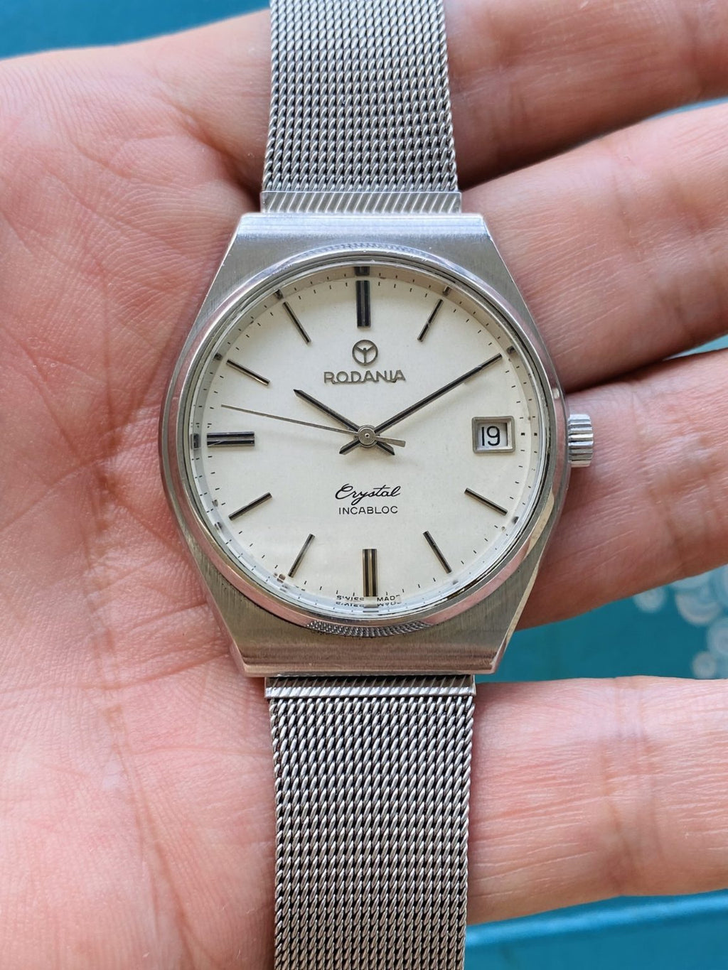 Rodania Crystal – Swiss Made Manual Winding Watch 35.5mm 17Jewels SKU.080-0230