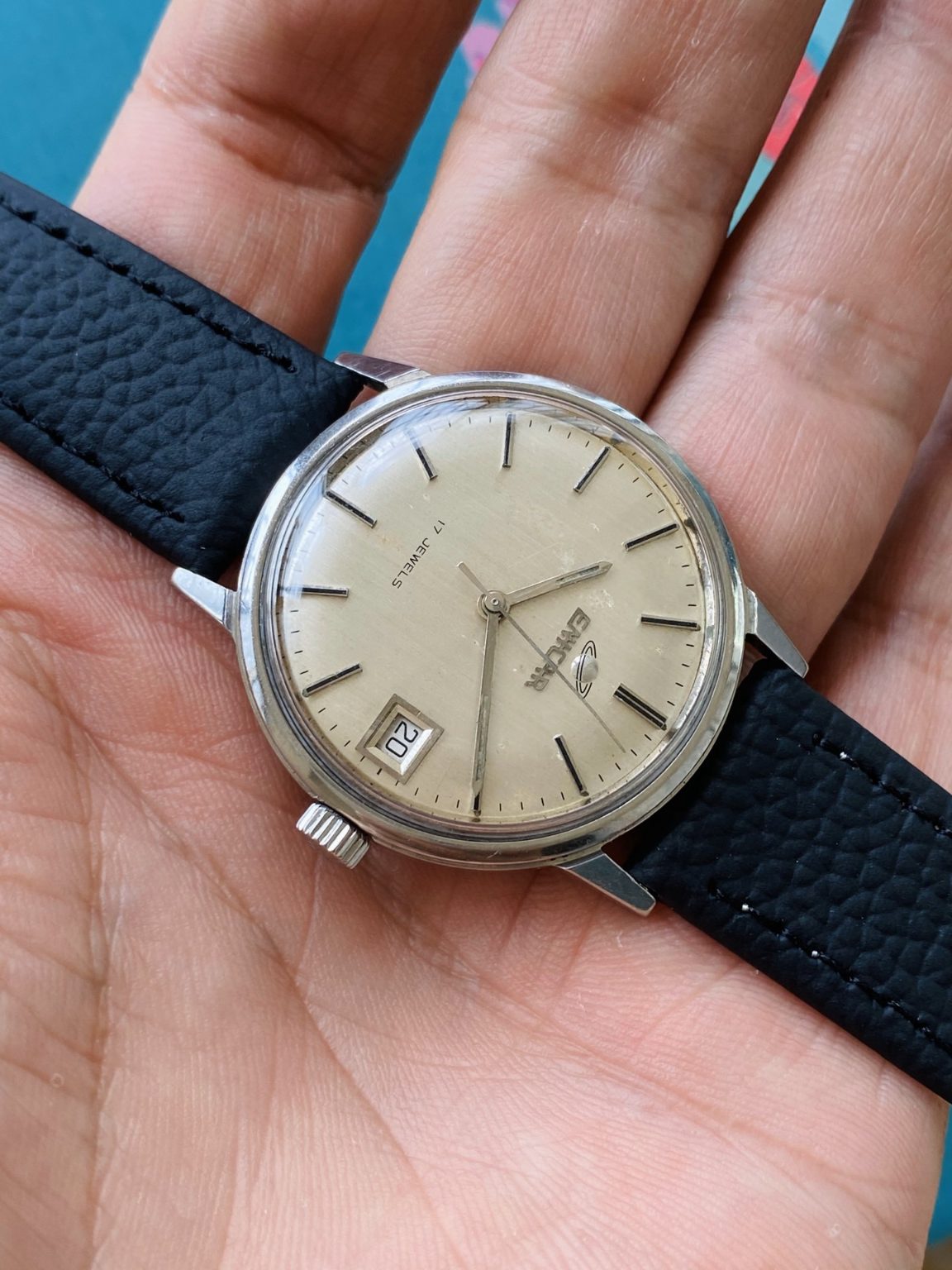 Swiss Made Vintage Enicar Manual Wind Watch 34.5mm Cal.96 17 Jewels 087-0170