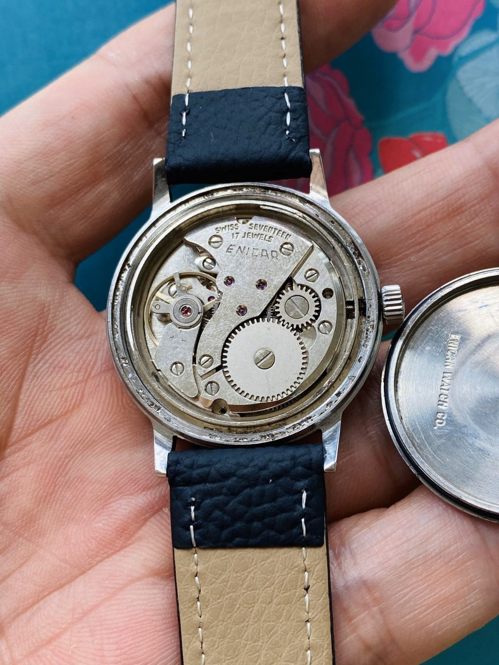 Swiss Made Vintage Enicar Manual Wind Watch 34.5mm Cal.96 17 Jewels 087-0170