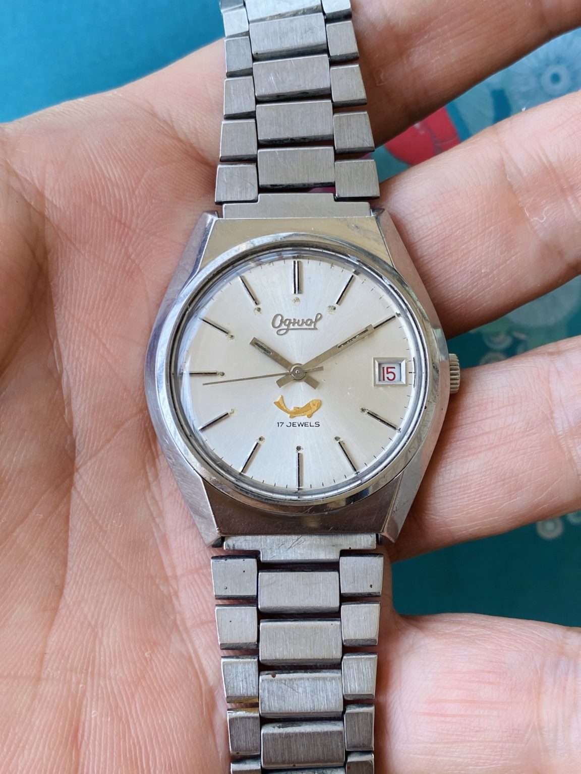 Swiss Made Vintage Ogival Manual Wind Watch 35.5mm 17 Jewels 088-0220