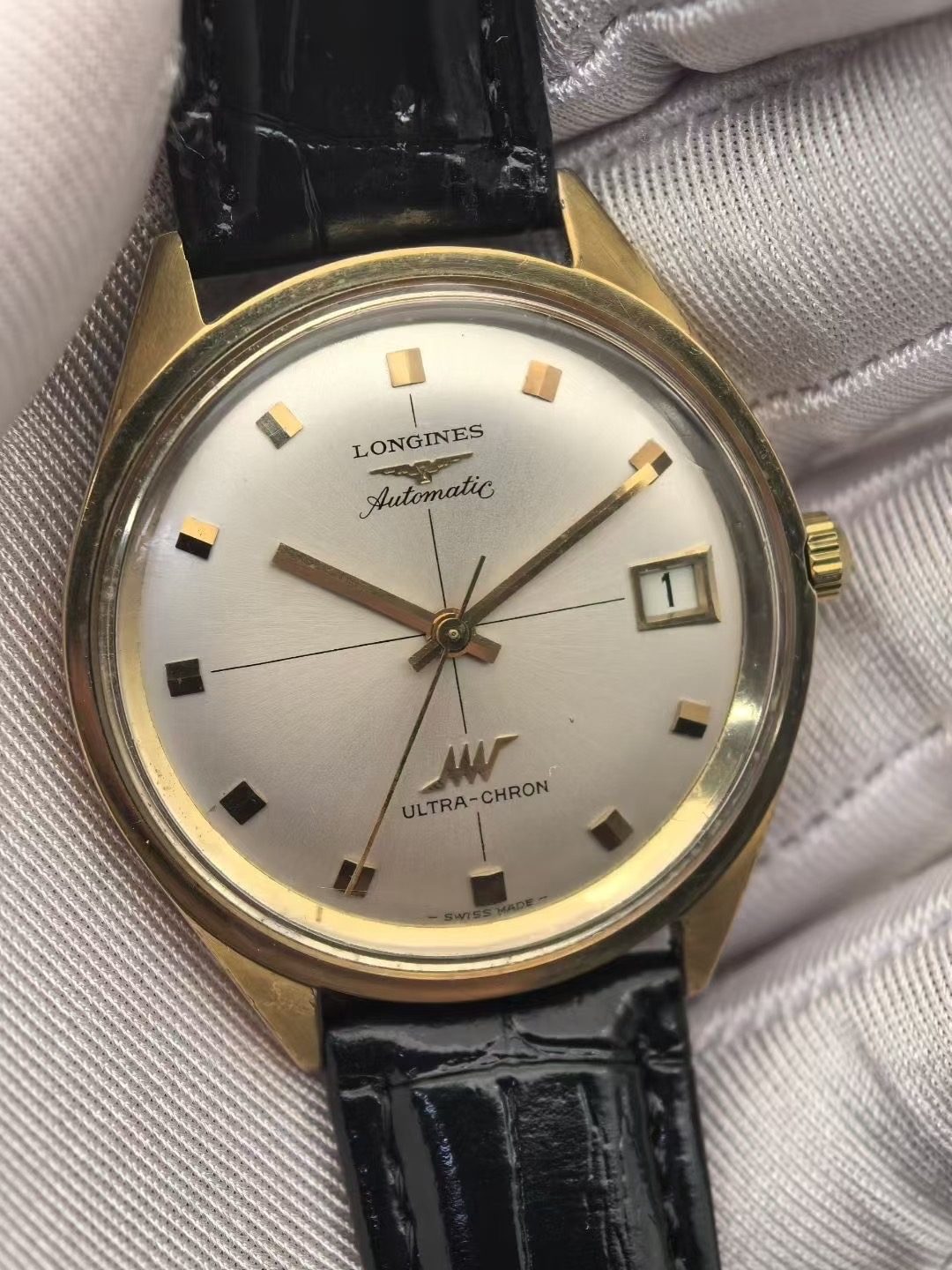 Longines Ultra-Chron Gold-Plated Men’s Watch 37mm, Cal.431 High-Beat 103-3700