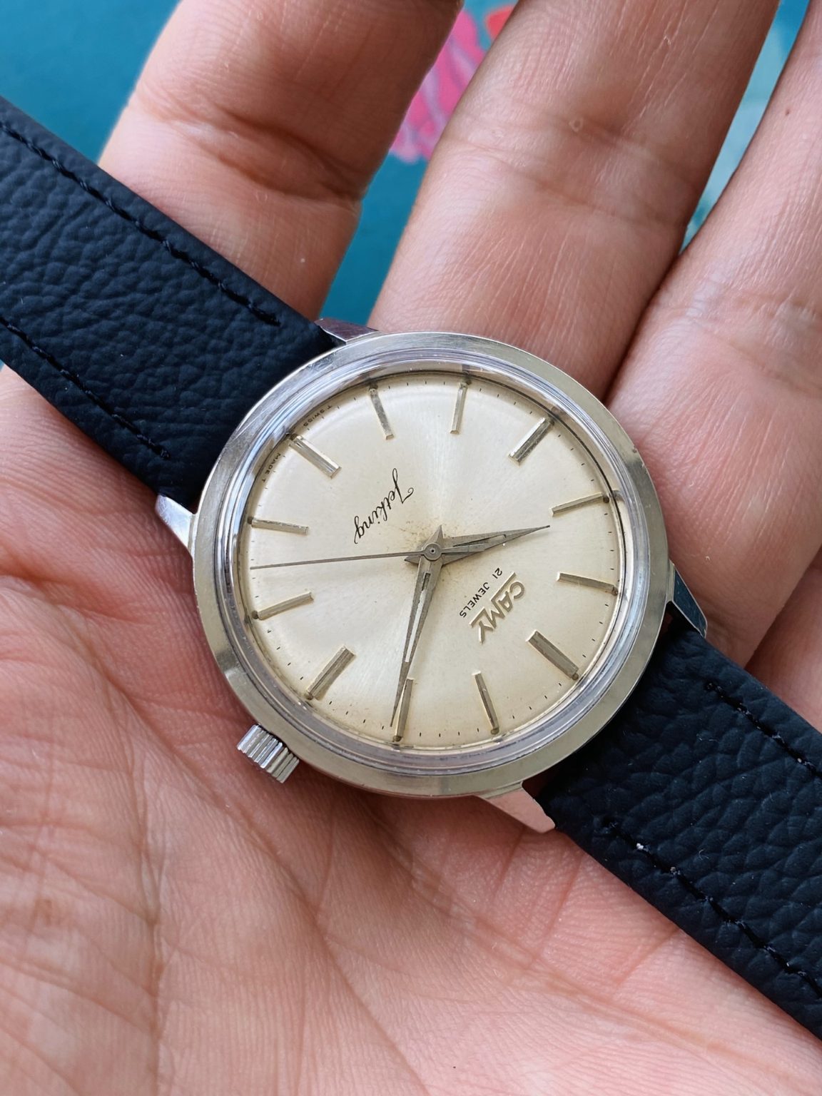 CAMY Vintage Jetking Manual Wind Mens' Swiss Watch 35.5mm Cal.73 095-0180