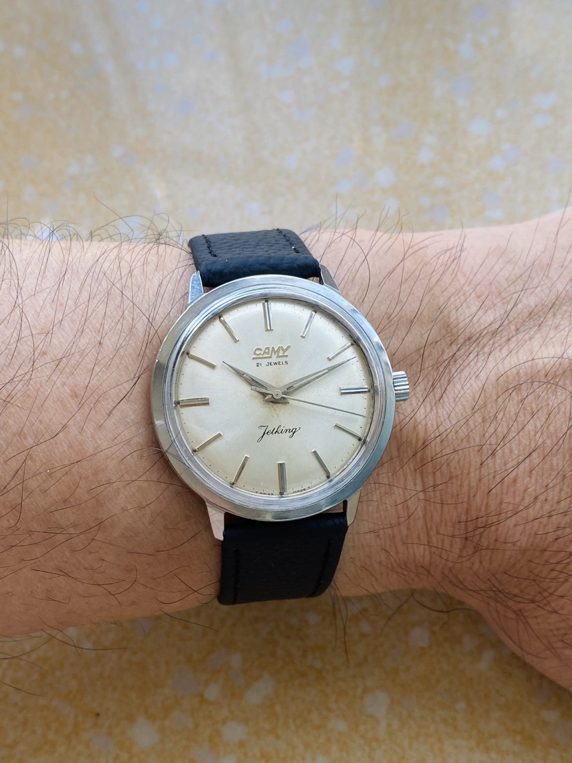 CAMY Vintage Jetking Manual Wind Mens' Swiss Watch 35.5mm Cal.73 095-0180