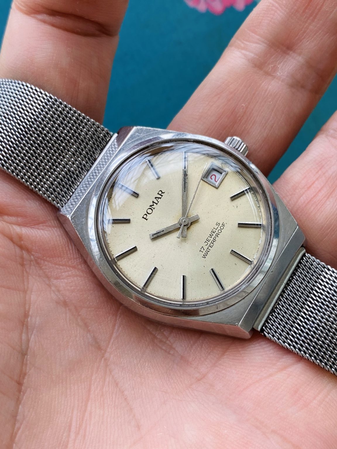 POMAR Vintage Manual Wind Mens' Watch Swiss Made 35.4mm 17Jewels 094-0090