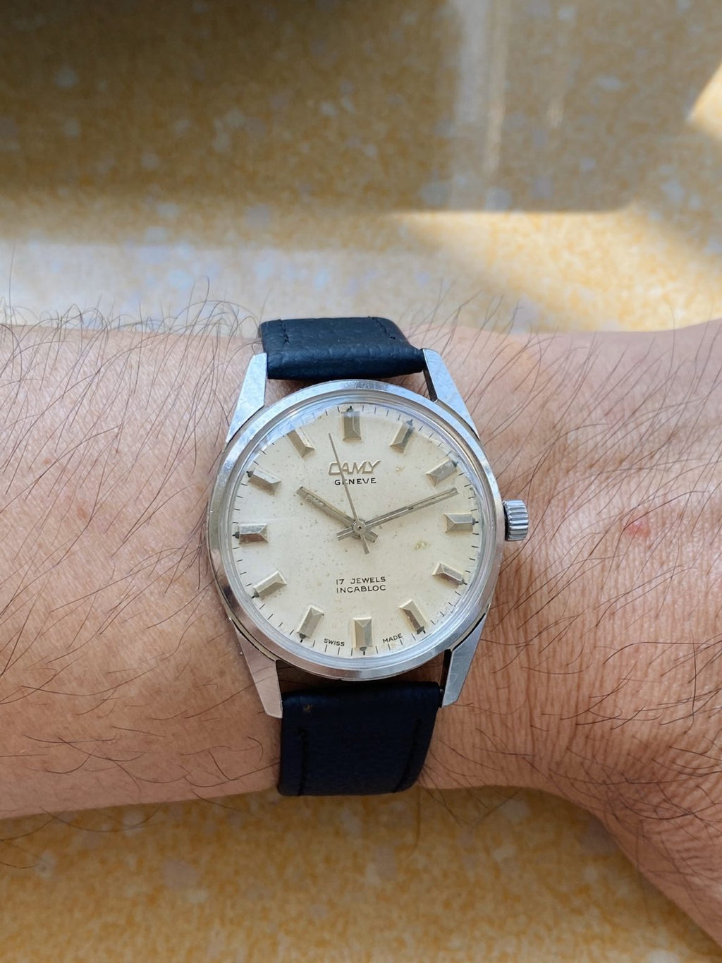 Rare Swiss Made CAMY Vintage Manual Wind Mens' Watch 34mm ETA2750 151-0100