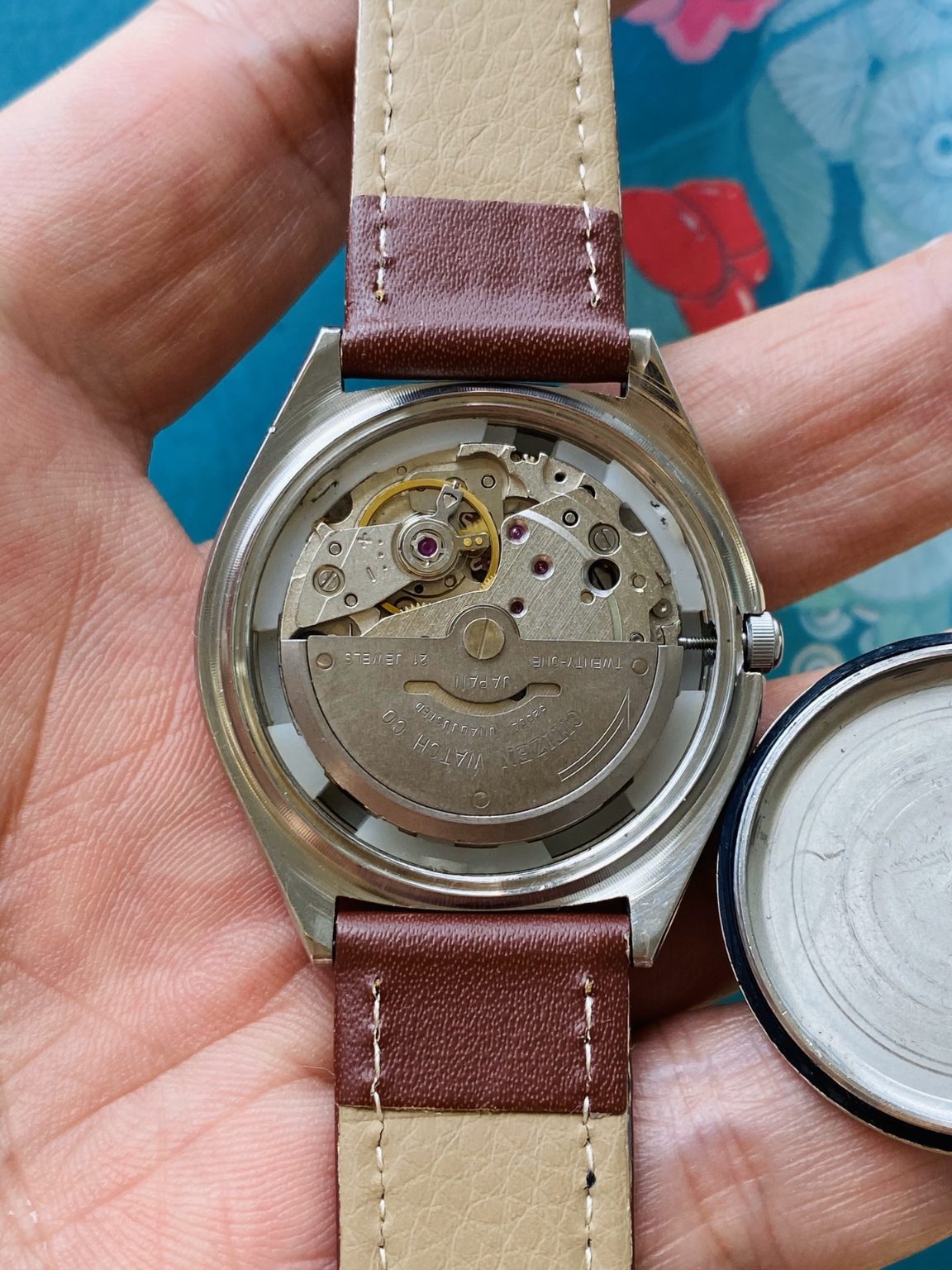 Vintage Citizen White Eagle Automatic Watch 8200 21Jewels 36mm 181-0130