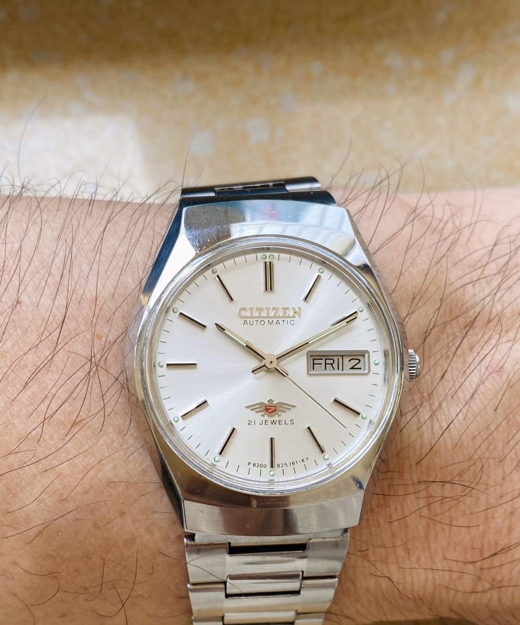 Citizen Men's Automatic Watch 8200 21Jewels 1980s 104-0200