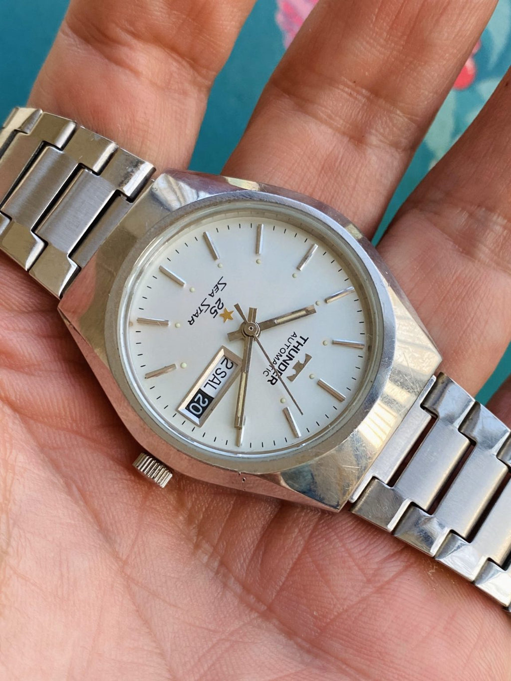 Swiss Made THUNDER Vintage Men's Automatic Watch 36mm ETA2879 25 Jewels 119-0278