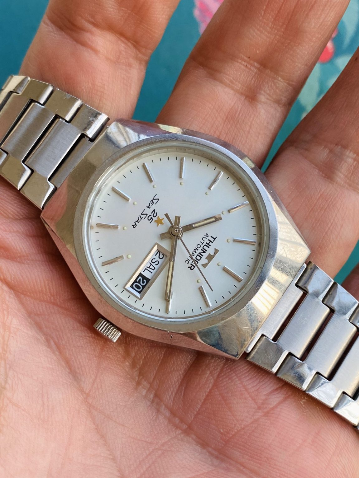 Swiss Made THUNDER Vintage Men's Automatic Watch 36mm ETA2879 25 Jewels 119-0278