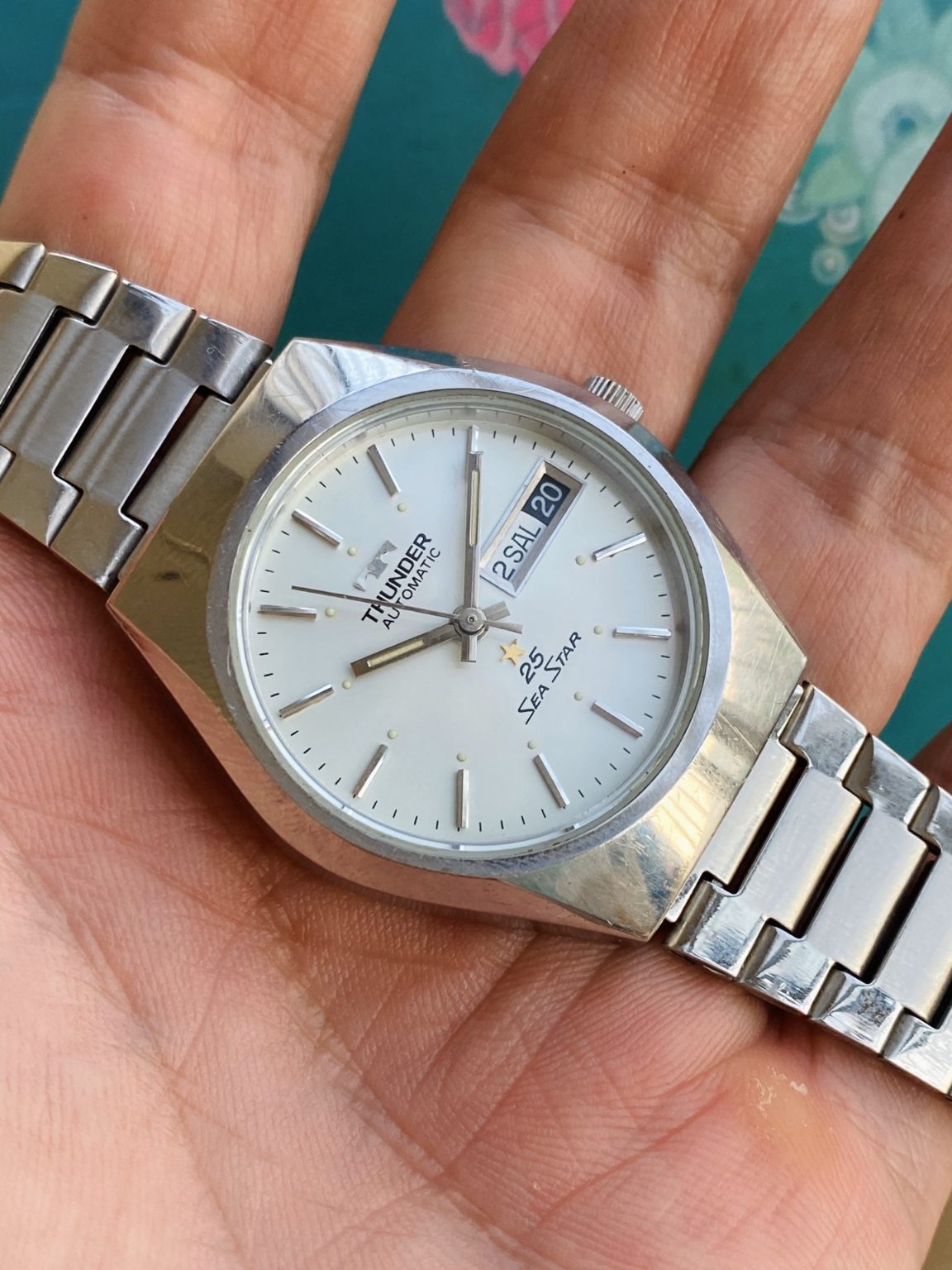 Swiss Made THUNDER Vintage Men's Automatic Watch 36mm ETA2879 25 Jewels 119-0278