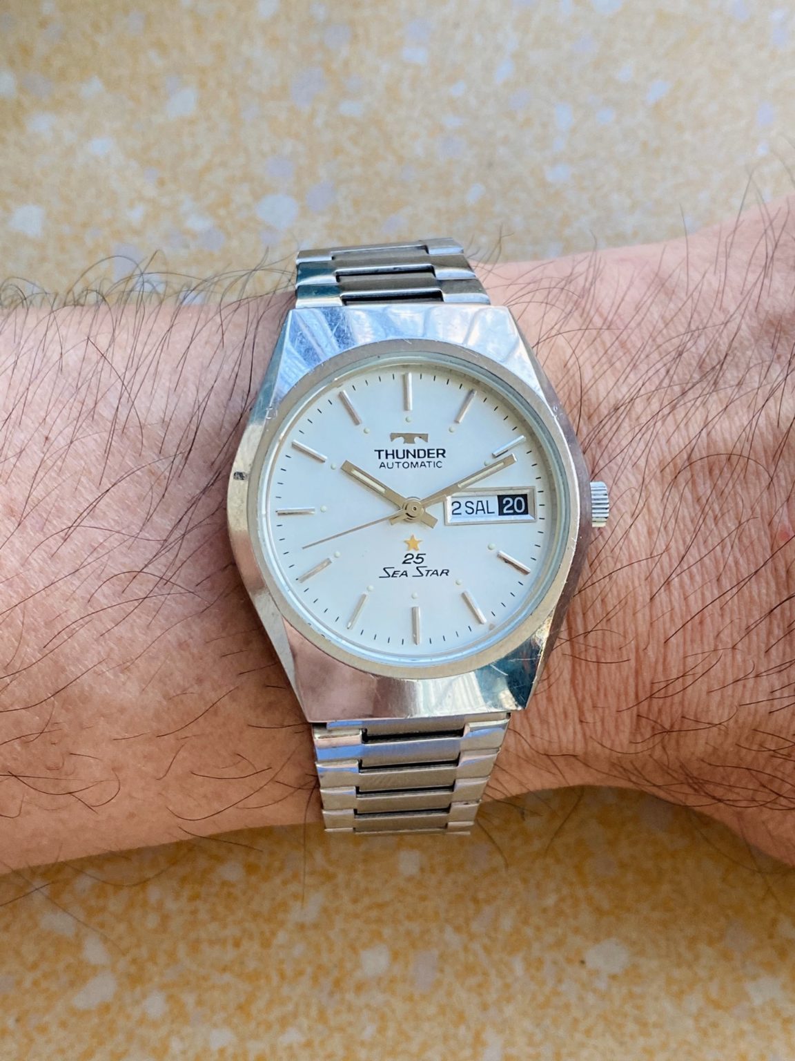 Swiss Made THUNDER Vintage Men's Automatic Watch 36mm ETA2879 25 Jewels 119-0278