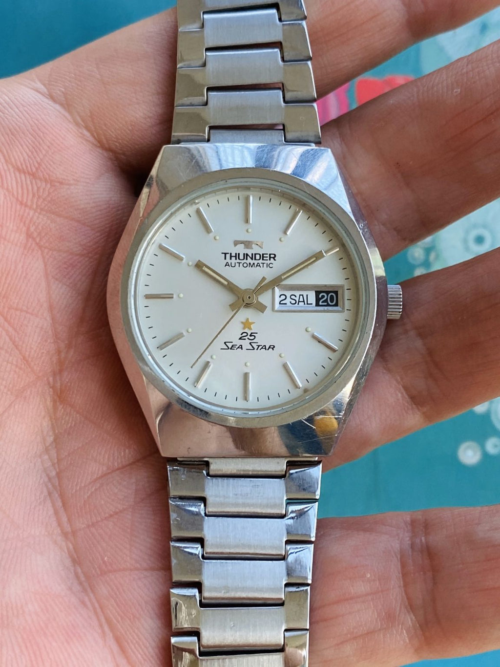 Swiss Made THUNDER Vintage Men's Automatic Watch 36mm ETA2879 25 Jewels 119-0278