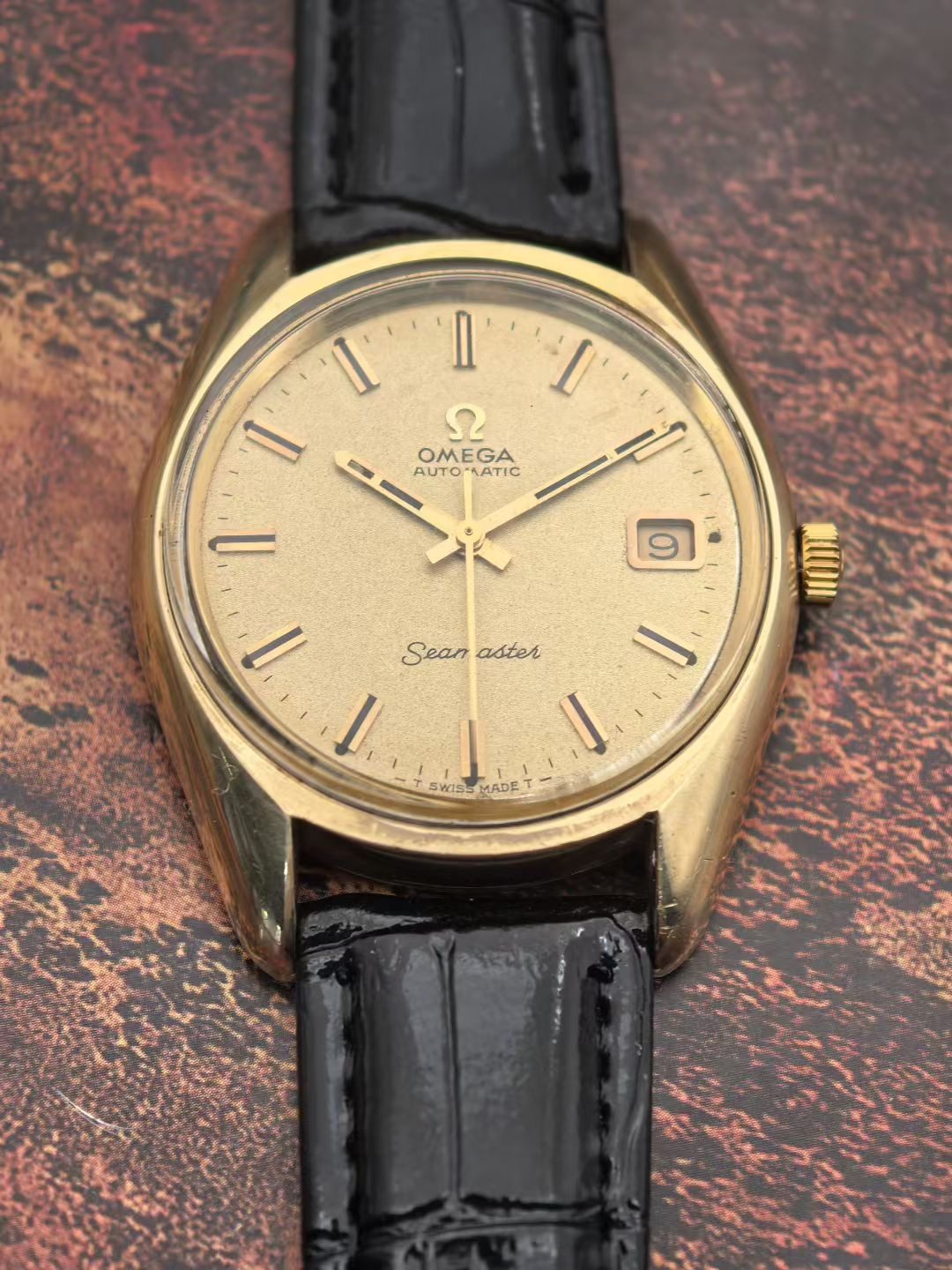 Vintage Omega Seamaster Automatic Watch Cal.565 Golden Sparkle Dial 115-4700