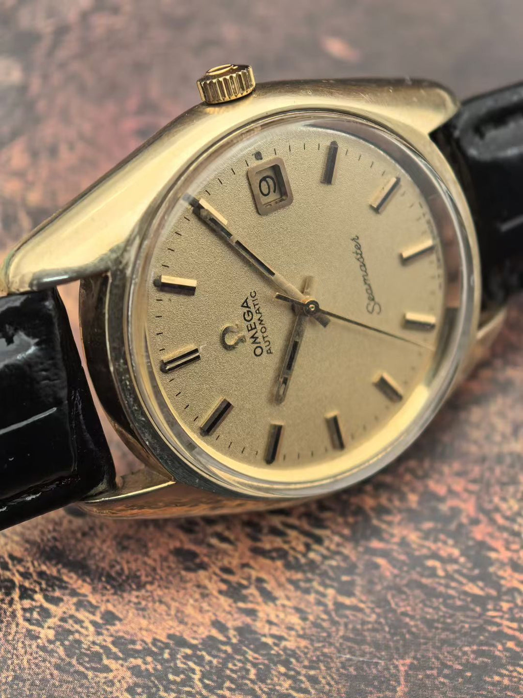 Vintage Omega Seamaster Automatic Watch Cal.565 Golden Sparkle Dial 115-4700