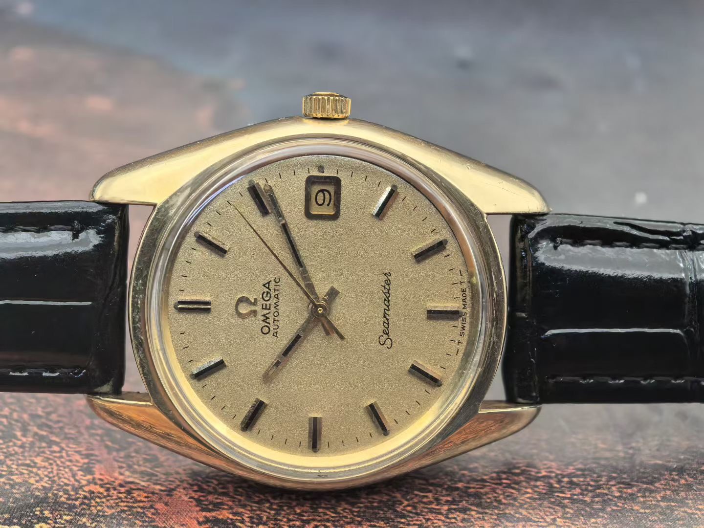 Vintage Omega Seamaster Automatic Watch Cal.565 Golden Sparkle Dial 115-4700