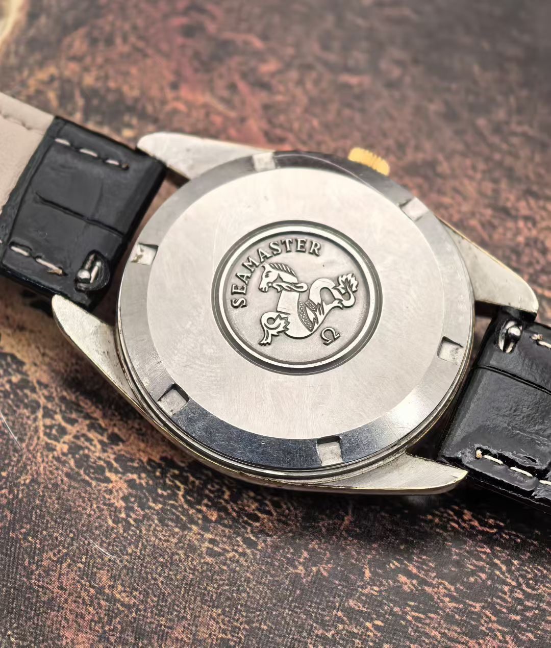 Vintage Omega Seamaster Automatic Watch Cal.565 Golden Sparkle Dial 115-4700