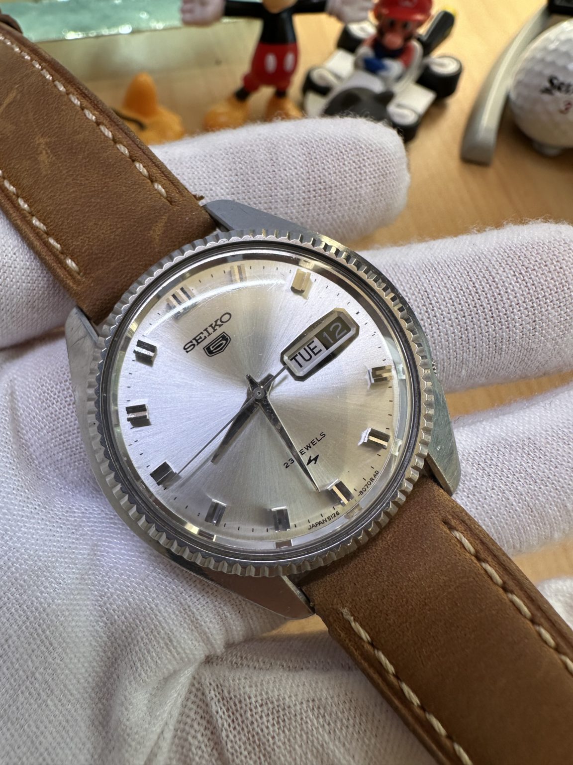 Seiko Number 5 Automatic Watch Day Date 37mm 23 Jewels Cal.5126A 174-0300