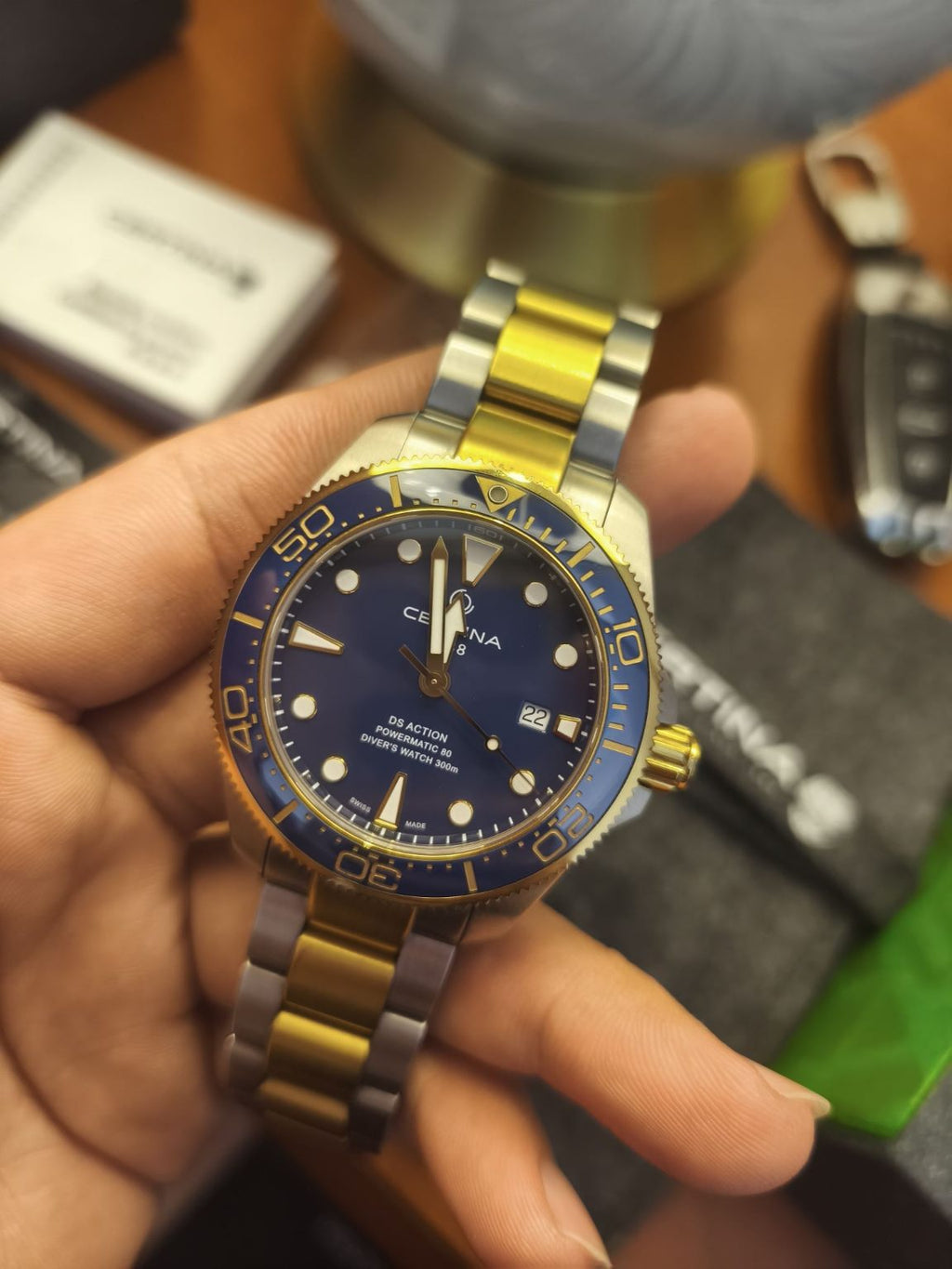 Swiss Made Mens Certina DS Action Automatic Diver Watch 43mm 191-2300 Fullset