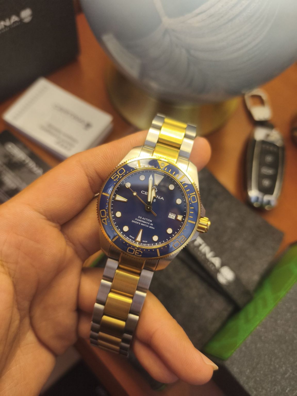 Swiss Made Mens Certina DS Action Automatic Diver Watch 43mm 191-2300 Fullset