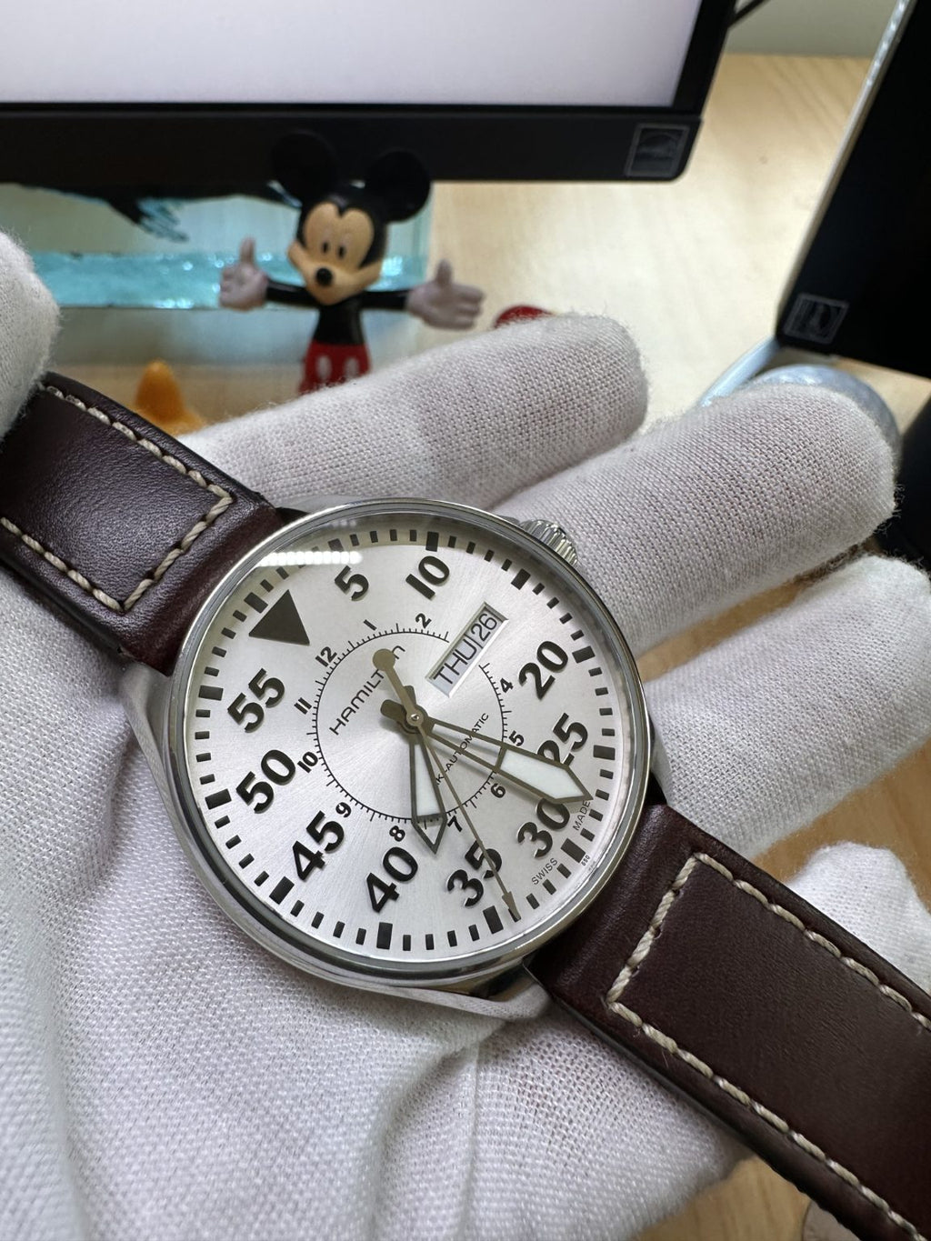 Hamilton Khaki Aviation Pilot Day Date Watch, 38MM, Ref.H644250 193-2100