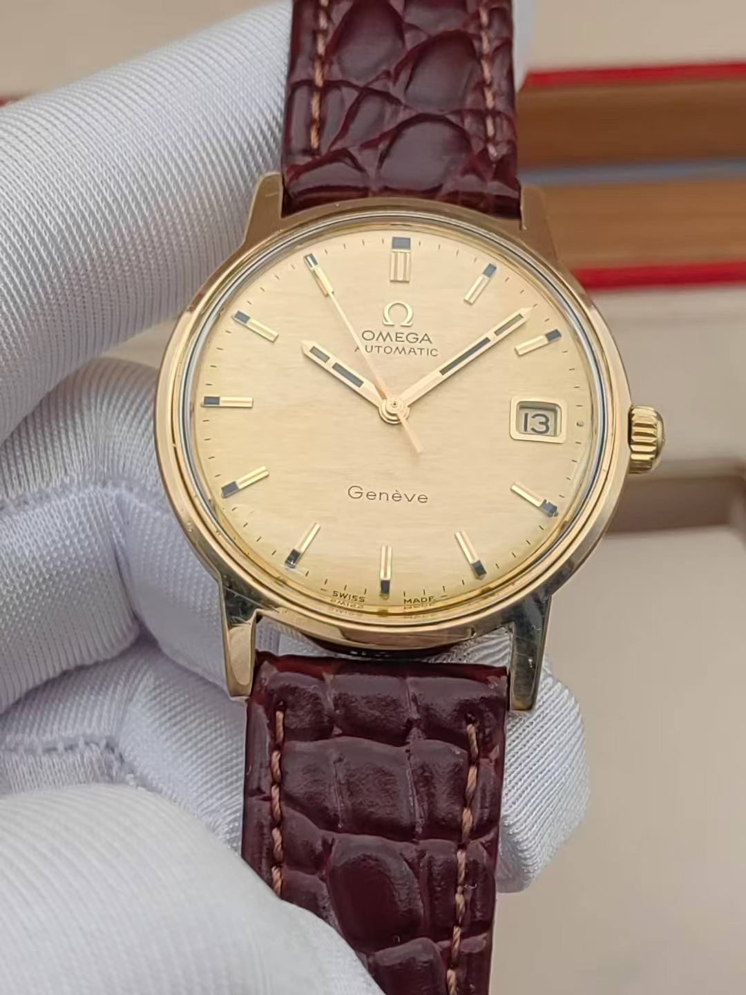 Omega Geneve Gold Plated Automatic Watch 34mm 24Jewels Cal.565 189-4200