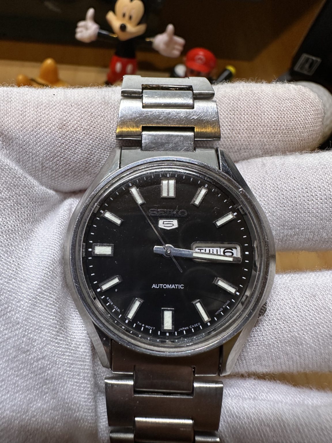 Seiko Men's Number 5 Automatic Day Date Watch 6309 37mm 17Jewels 214-0210