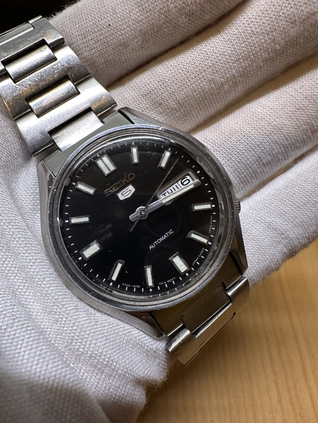 Seiko Men's Number 5 Automatic Day Date Watch 6309 37mm 17Jewels 214-0210