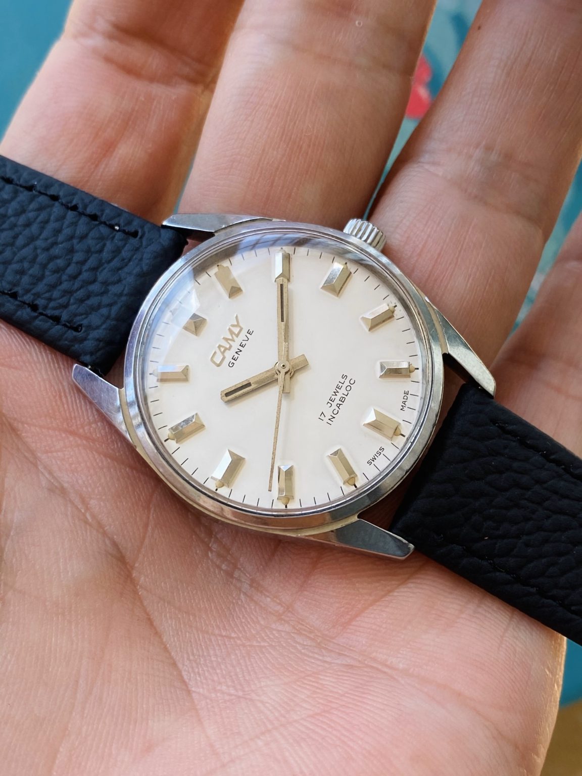 Rare Swiss Made CAMY Vintage Manual Wind Mens' Watch 34mm ETA2750 160-0200