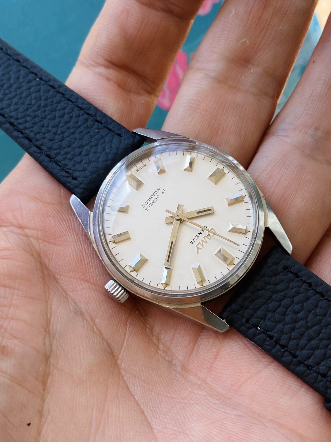 Rare Swiss Made CAMY Vintage Manual Wind Mens' Watch 34mm ETA2750 160-0200