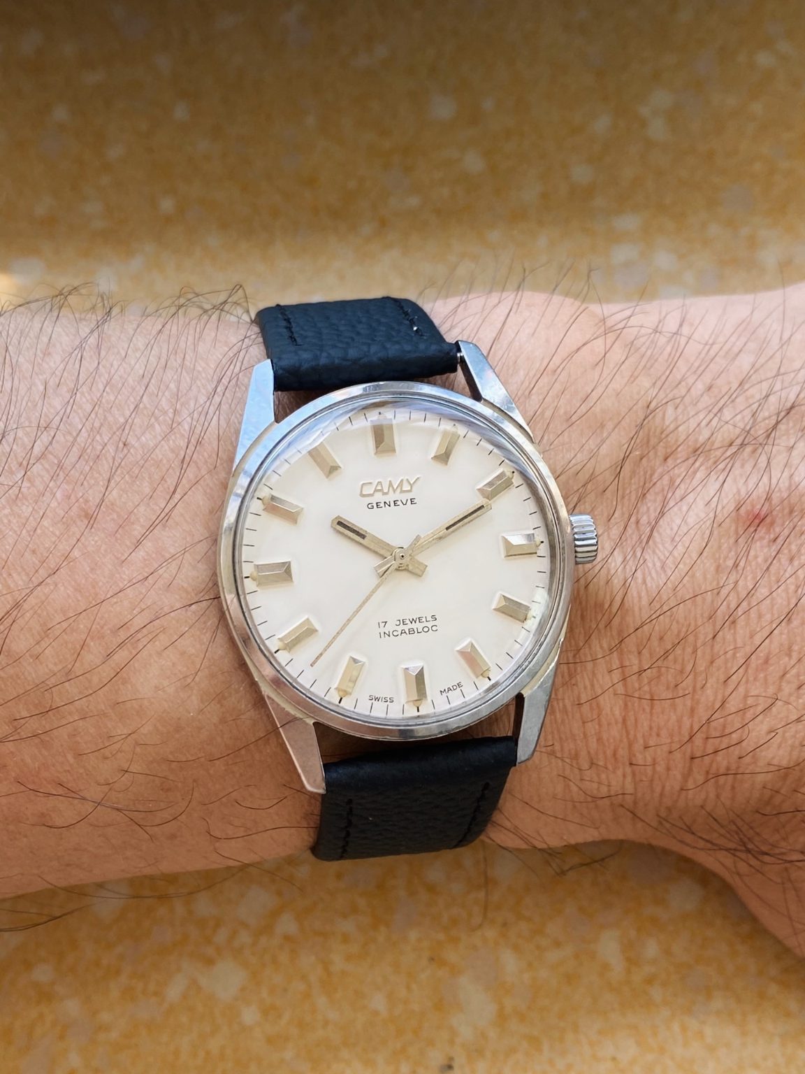 Rare Swiss Made CAMY Vintage Manual Wind Mens' Watch 34mm ETA2750 160-0200